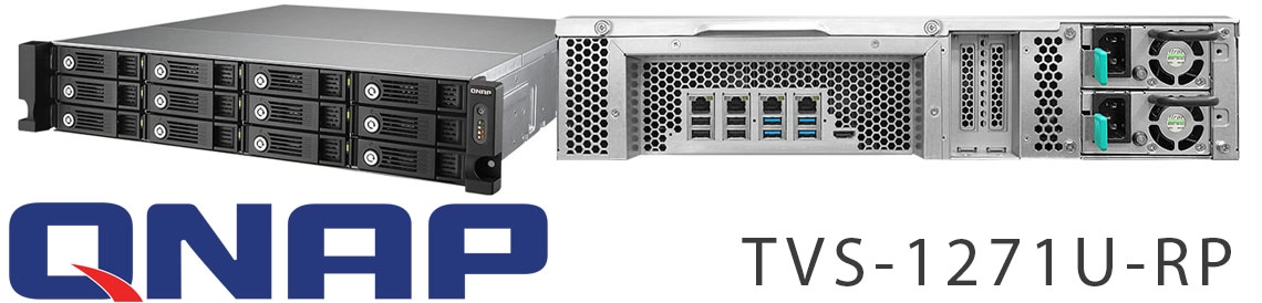 TVS-1271U-RP Qnap NAS Storage com 12 Baias SATA 