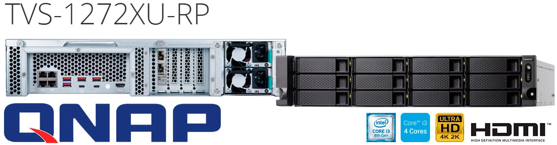 TVS-1272XU-RP Qnap, NAS server 144TB de alta performance