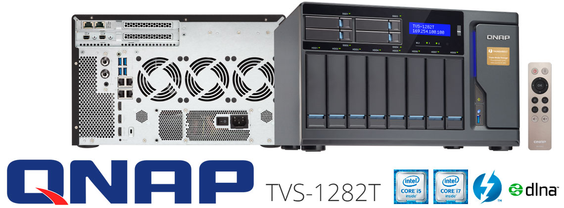 TVS-1282T Qnap, Storage Thunderbolt 2 até 96TB