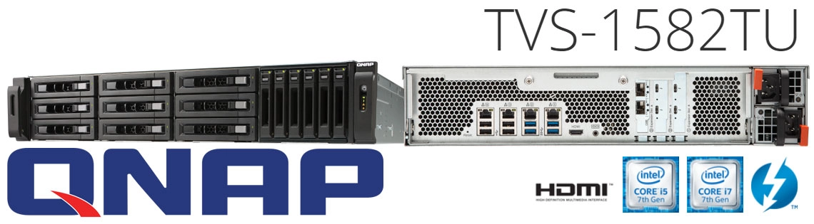 TVS-1582TU Qnap - NAS, DAS e SAN IP Rackmount para discos SATA