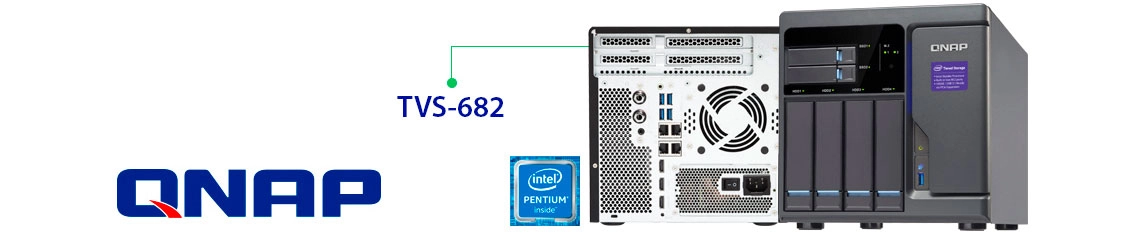 TVS-682 72TB, Storage NAS 6 baias com armazenamento hierárquico SSD e HDD SATA