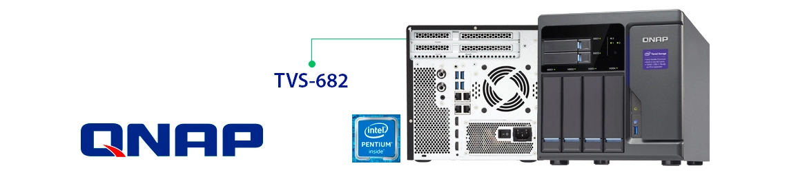 TVS-682 96TB, Storage NAS 6 baias com armazenamento hierárquico SSD e HDD SATA