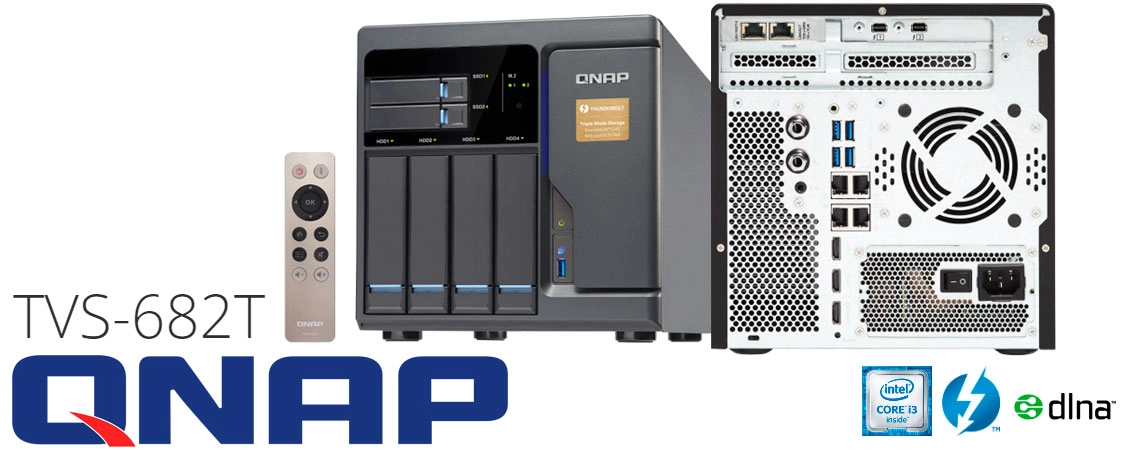 TVS-682T 8TB - Storage NAS 4 baias, solução DAS, NAS ou iSCSI SAN