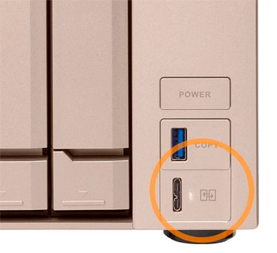 TVS-873e 48TB, acesso direto aos arquivos via USB