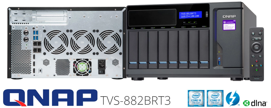 TVS-882BRT3 24TB Qnap, Storage NAS 8 baias