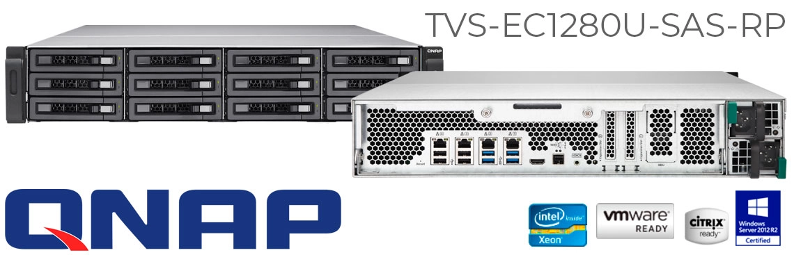 TVS-EC1280U-SAS-RP Qnap, storage NAS/iSCSI/IP-SAN