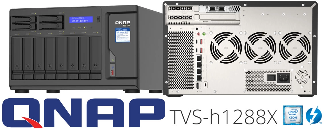 TVS-h1288X 144TB Qnap, storage NAS SSD com QuTS hero