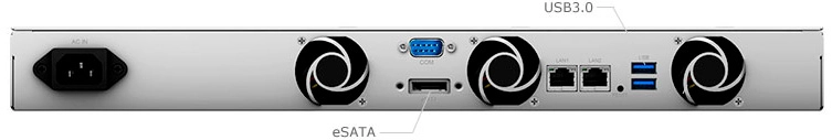 Um NAS Synology com conexão USB 3.0