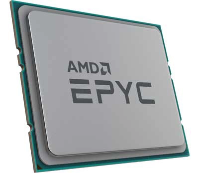 Um servidor com dois processadores AMD EPYC