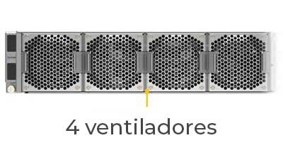 Um servidor rack 2U com resfriamento inteligente