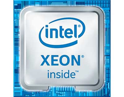 Um servidor rackmount com Intel Xeon E para cargas de trabalho