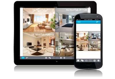 Vigilância com aplicativos móveis no VioStor NVR 8 câmeras