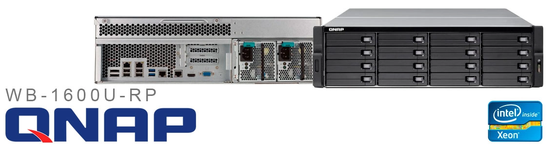 WB-1600U-RP, servidor Qnap 16 baias e 4 portas LAN